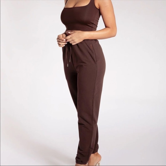 Meshki Sylvia Loopback Joggers Chocolate Brown - Picture 5 of 8